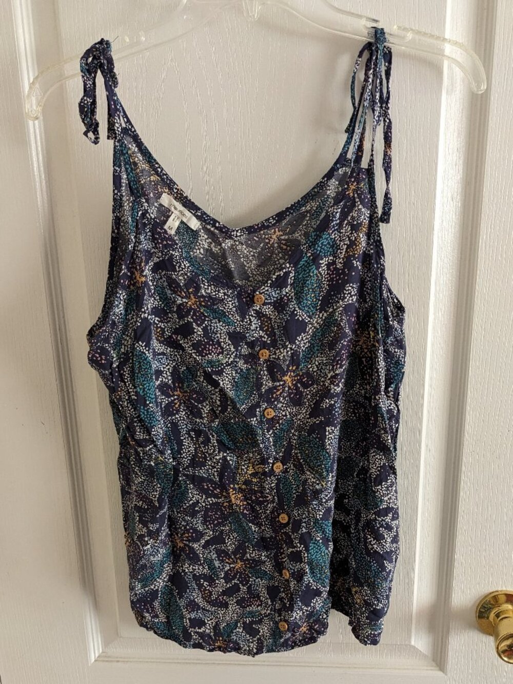 Maurices Tie Top Floral Tank Sz M